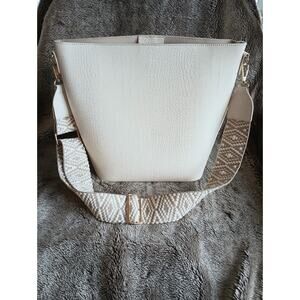 Faux Crocodile Cracker Barrel Bucket Bag